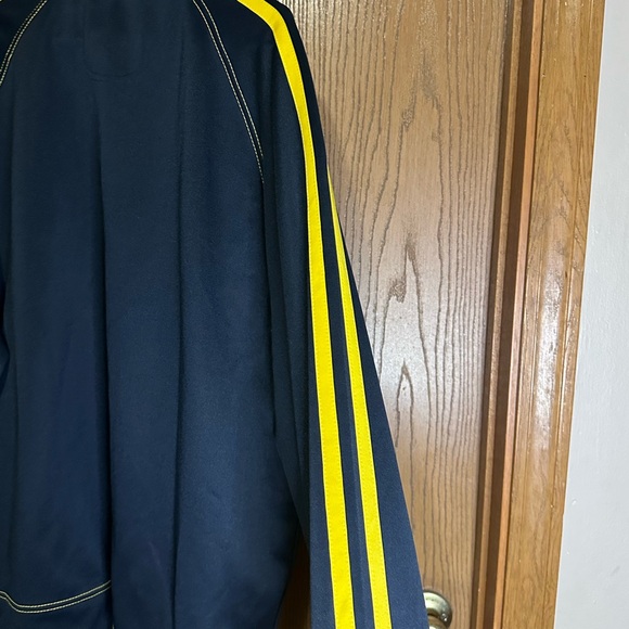 Michigan Wolverines Jacket Mens 2XL Blue Yellow Full Zip Track Foot Locker - Picture 4 of 6